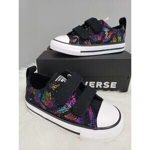 NEW RARE Converse CTAS Ox Butterfly Moon Rainbow‎ Size 6 Toddler Halloween Moth